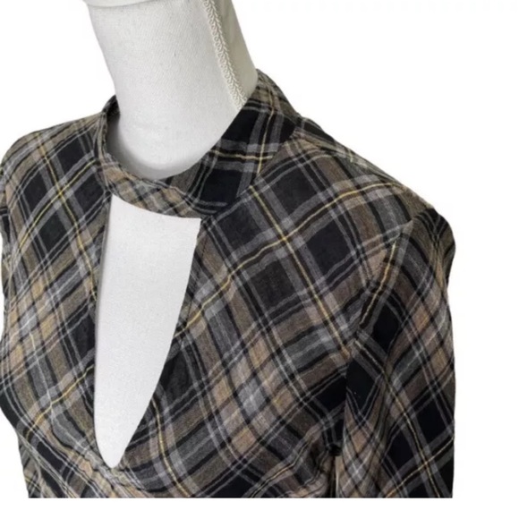 Veronica Beard Wade Metallic Plaid Blouse Shirt Top Size 8 $295 - Picture 5 of 9